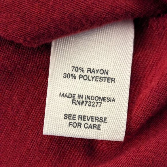 Mudd - Women's Blouse - Wine w/ Floral Embroidery - L - Picture 4 of 4